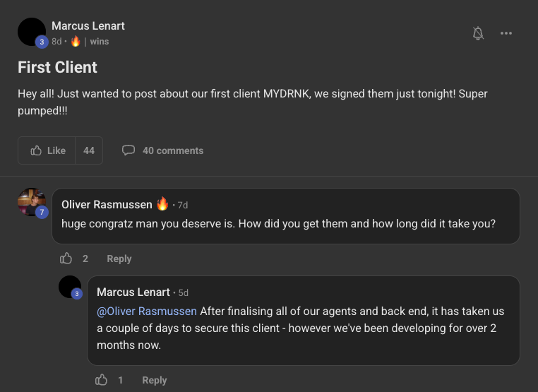 Client win