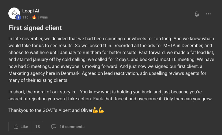 Client win