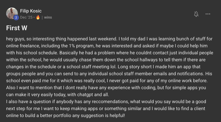 Client win