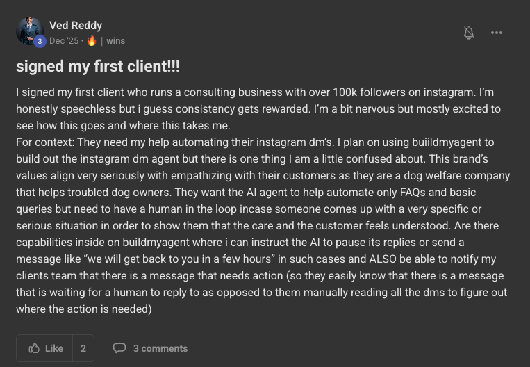 Client win