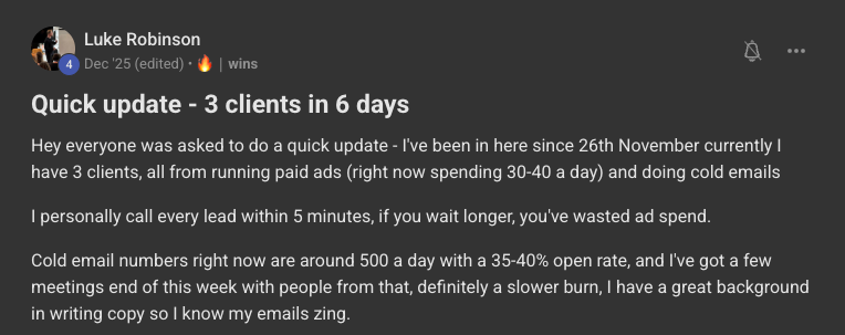 Client win