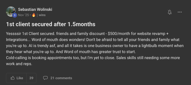 Client win