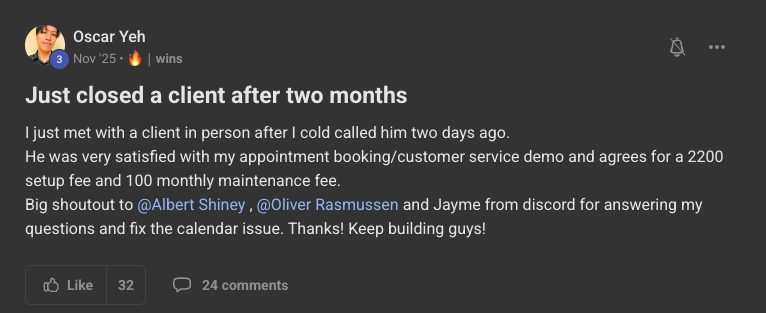 Client win