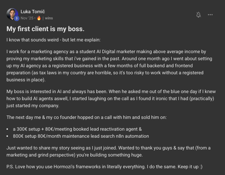 Client win