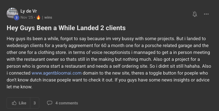 Client win