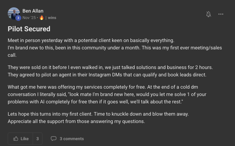 Client win