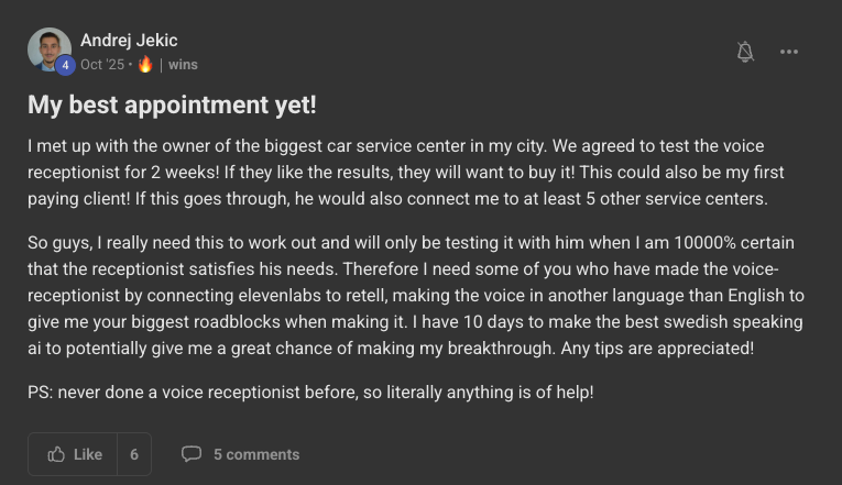 Client win