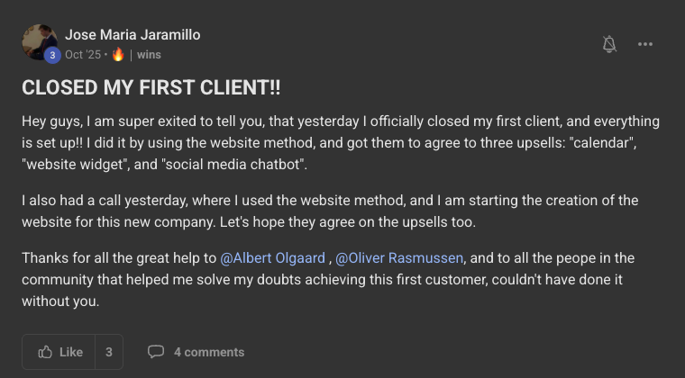 Client win