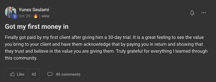 Client win