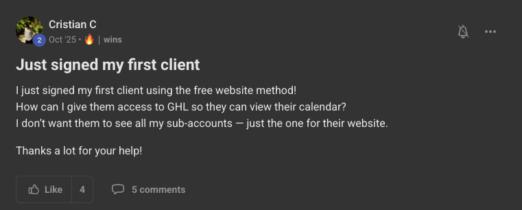 Client win
