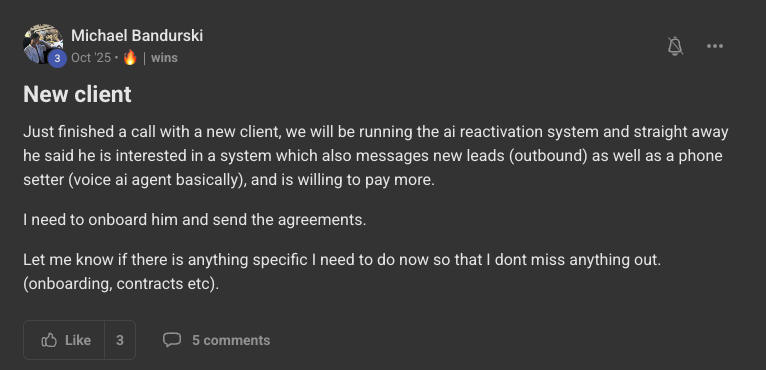 Client win