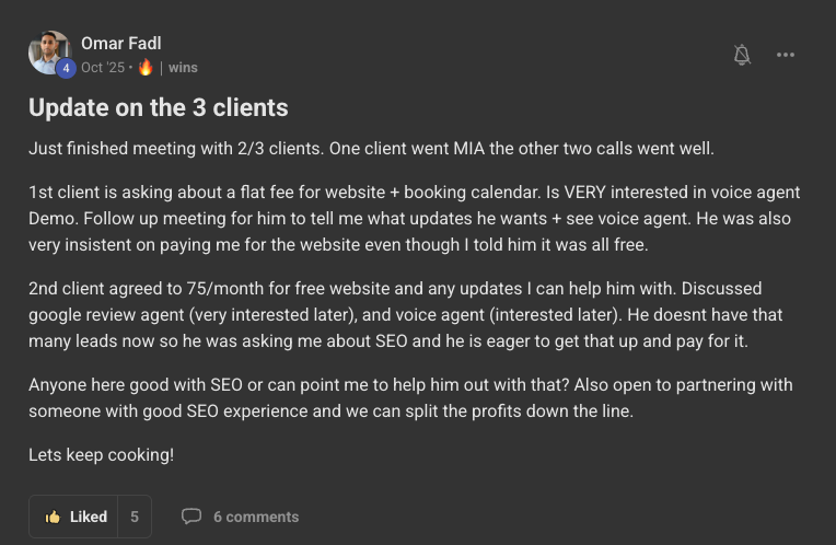 Client win