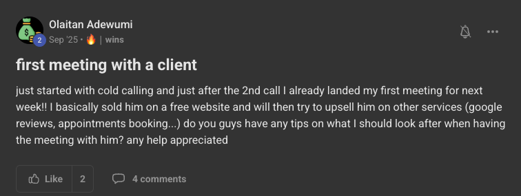 Client win