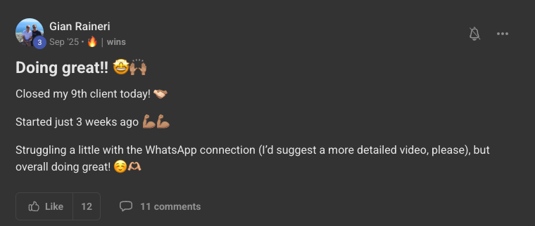 Client win