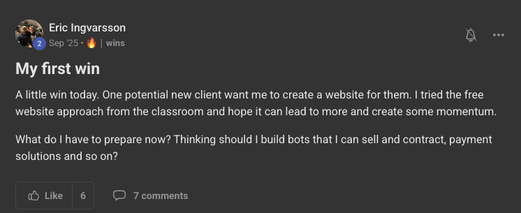 Client win