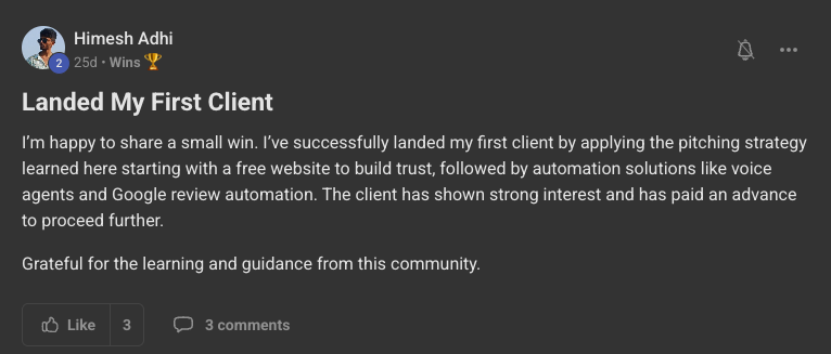 Client win