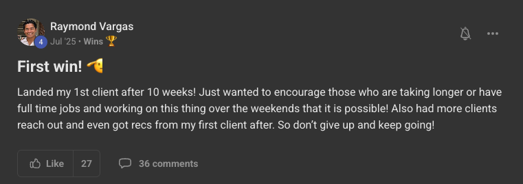Client win