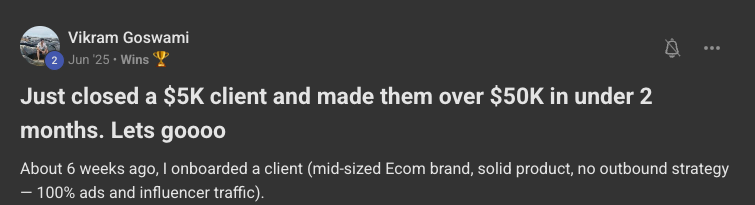 Client win