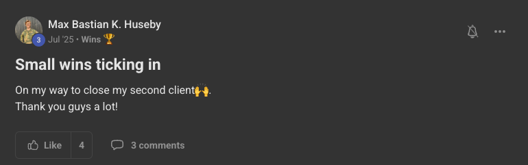 Client win