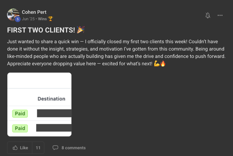 Client win