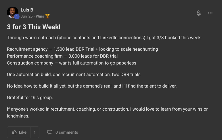 Client win