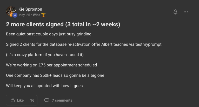 Client win