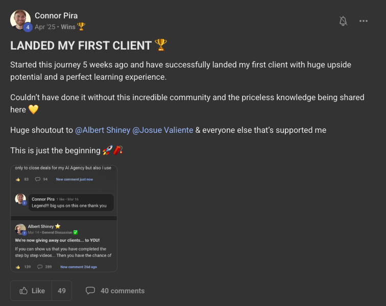 Client win