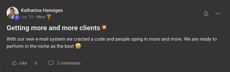 Client win