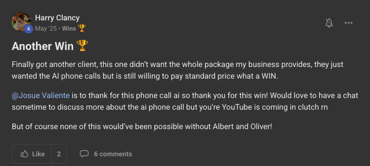 Client win