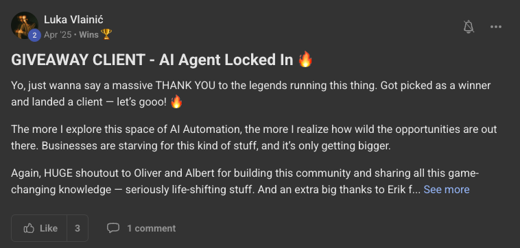 Client win