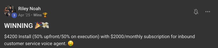 Client win