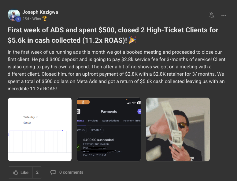 Client win